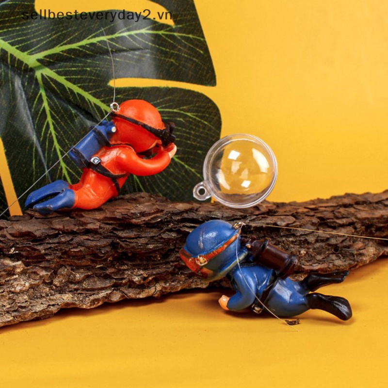 Tượng Ếch Xanh Mini Phát Quang Trang Trí Bể Cá