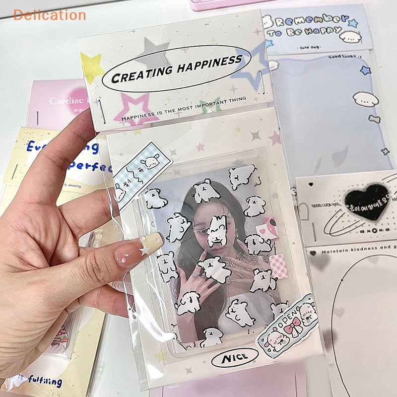 10 Túi thẻ giấy đựng thẻ ảnh ELEBUY 3 inch phong cách kawaii cho văn phòng