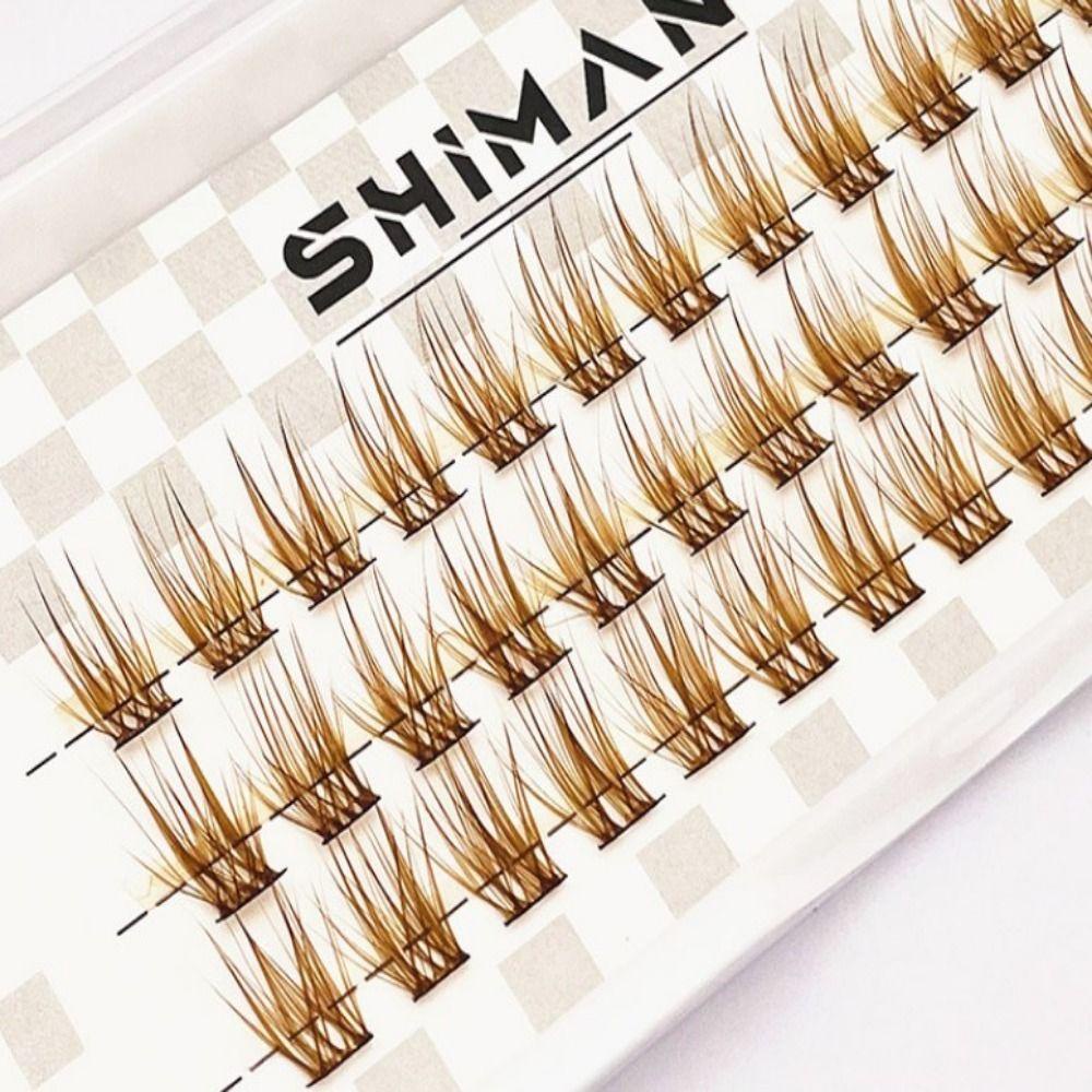 Lông mi cá nhân nhiều màu, lông mi kéo dài lông mi màu nâu tự nhiên, cụm lông mi 11 / 12mm lông mi giả kéo dài tự nhiên phụ nữ