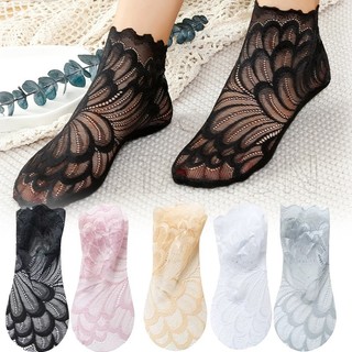 1 đôi tất chân cotton chống trượt thoáng khí cho nữ