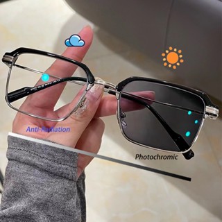 Mắt Kính nửa gọng chống bức xạ đổi màu cho nam nữ