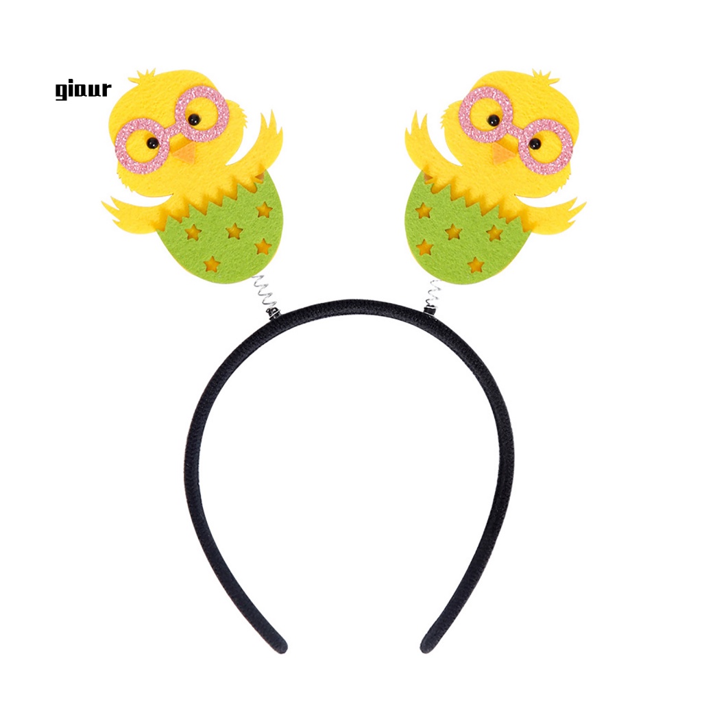 Băng Đô Cài Tóc Hình Gà Đẻ Trứng Kèm Kính Thiết Kế Hoạt Hình Dễ Thương Cho Bữa Tiệc Giaurz