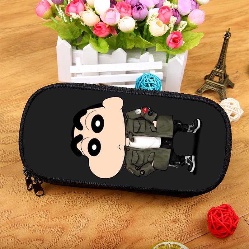 Túi Đựng Bút Chì Sức Chứa Lớn In Hình Cậu Bé Bút Chì Shin Dễ Thương Cho Bé