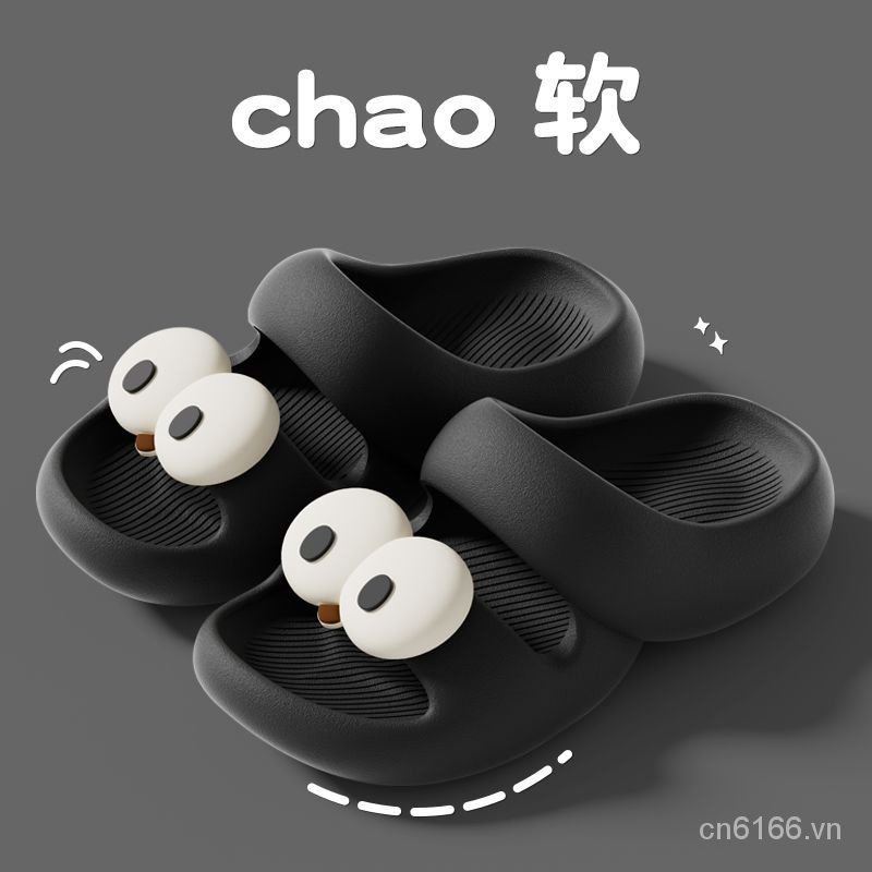 Dép Sandal Đế Dày Hai Dây Hình Đôi Mắt To Thời Trang Mùa Hè Dành Cho Bạn Nữ Mang Trong Nhà / Ngoài Trời / Đi Biển