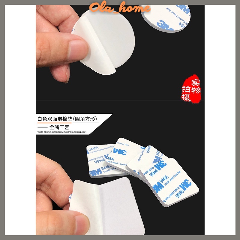 Miếng dán 3M với 2 mặt siêu dính, gắn giá đỡ điện thoại trên ô tô, camera hành trình