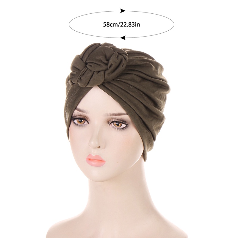 1 Mũ Turban Thắt Nút Trước Họa Tiết Hoa Thời Trang Cho Nữ