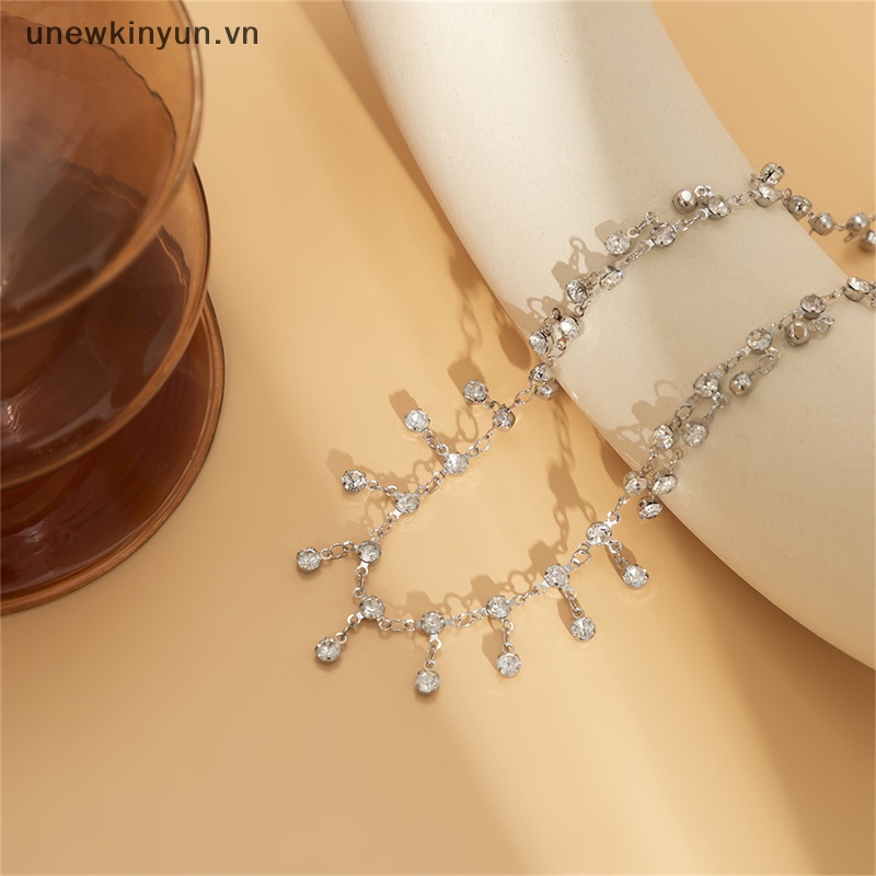 Dây Xích Đeo Hông Đính Đá Zircon Phối Tua Rua Thời Trang Cho Nữ