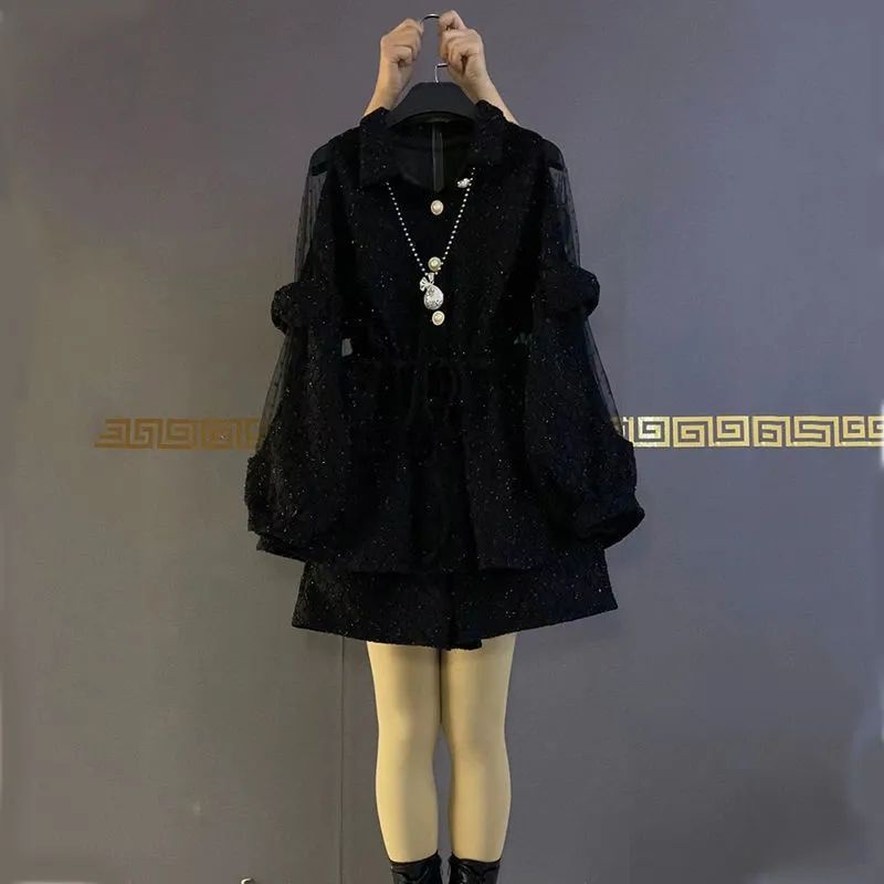 Set Đồ Hai Mảnh Áo Tay Dài Ôm Eo + Quần Short Phong Cách Thời Trang Mùa Thu Mới 2022 Cho Nữ#0731#