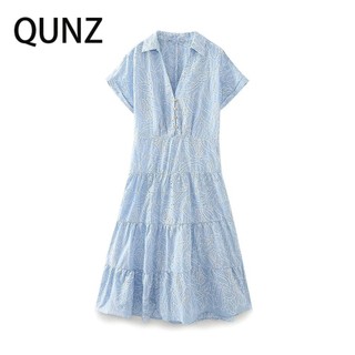 Qunz Đầm Thêu Khoét Lỗ Thời Trang 3439