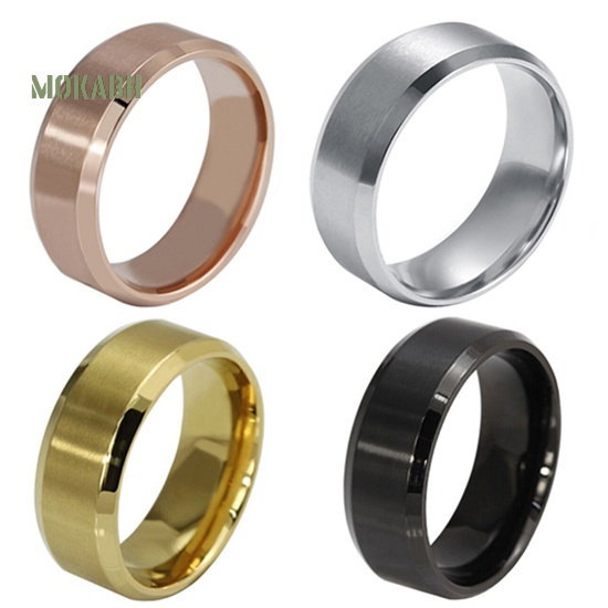 Nhẫn Cưới Thép Titan Thời Trang Cho Cặp Đôi