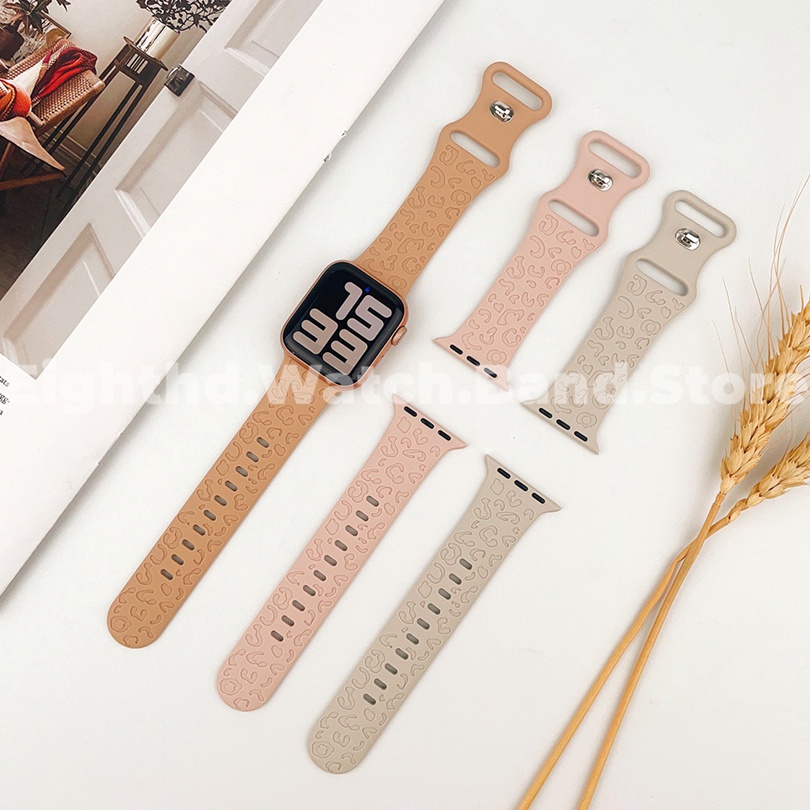 Dây Đeo Họa Tiết Da Báo Cho Đồng Hồ Thông Minh apple watch ultra 2 ultra series 9 8 7 6 se 5 4 3 2 1 size 49mm 41mm 45mm 44mm 42mm 40mm 38mm