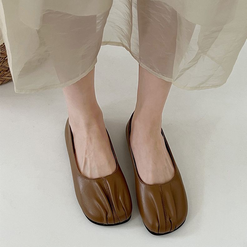 Prowow❤Giày Búp Bê Đế Mềm Phong Cách retro Pháp Cho Nữ