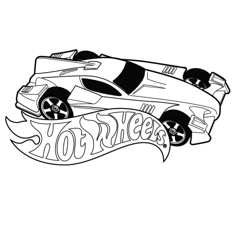 Siêu xe Hot Wheels - Set 20 Tờ Tranh Tô Màu A4 A5 Dành Cho Màu Sáp, Màu Chì - MANGA ANIME COMIC tô màu