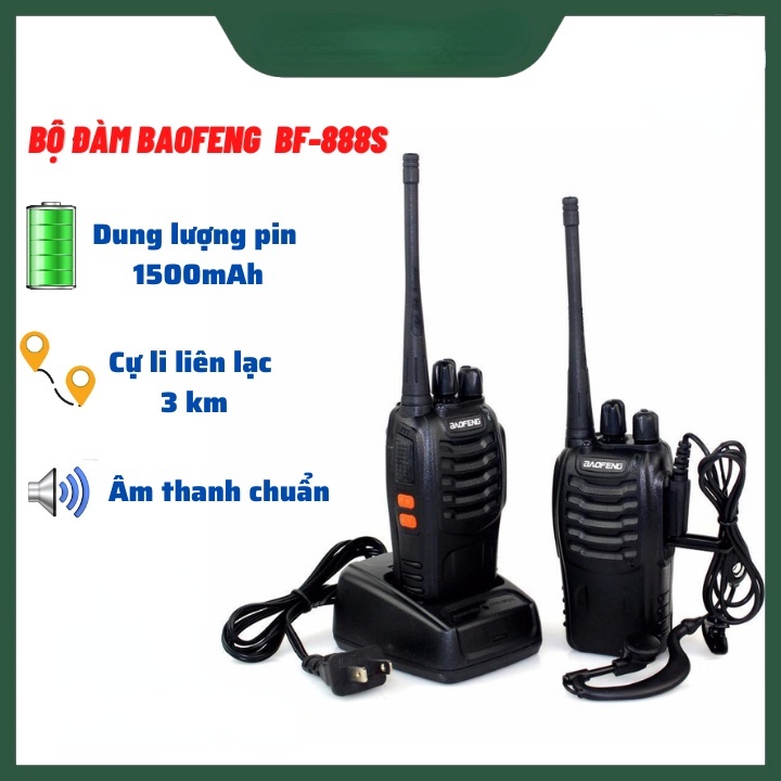 [SALE MẠNH] Bộ đàm Baofeng BF-888S bao gồm đầy đủ các phụ kiện，Rất bán chạy