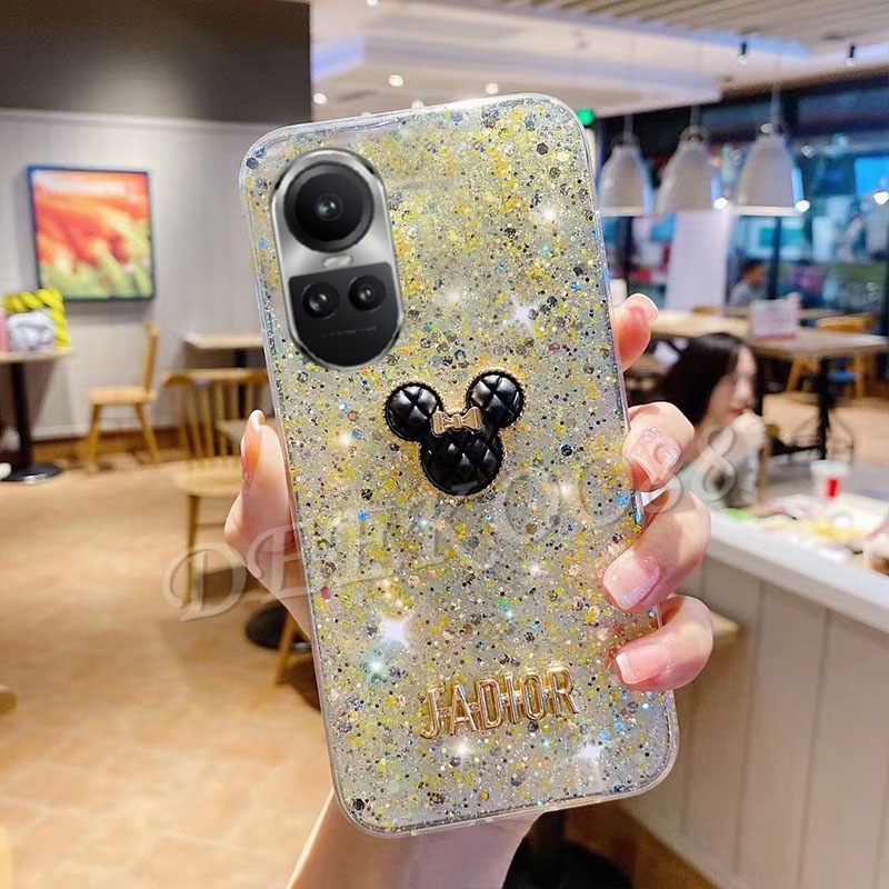 Ốp Điện Thoại tpu Mềm Trang Trí Kim Tuyến Hình Gấu Cho oppo reno 10 pro plus 10pro 10pro + a78 a58 4g 5g reno10 pro 2023