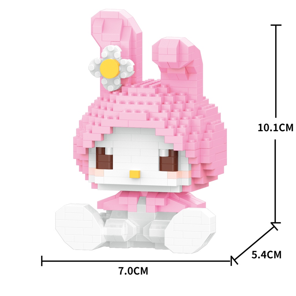 Khối Lắp Ráp Hình KUROMI LEGO Mèo Và Chuột Hoạt Hình Dễ Thương