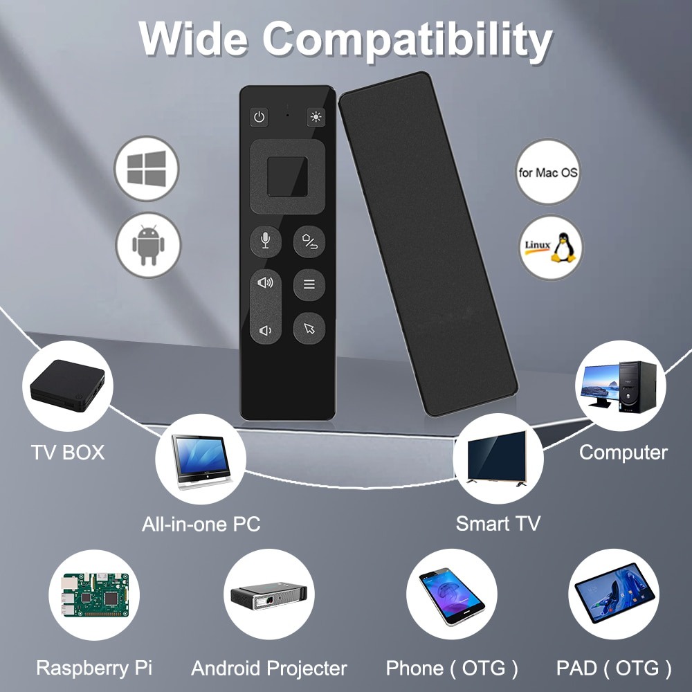 Chuột bay T8 PRO/T9 PRO kết nối 2 chế độ 2.4G và Bluetooth, pin sạc tích hợp, có bàn phím lên đến 58 phím