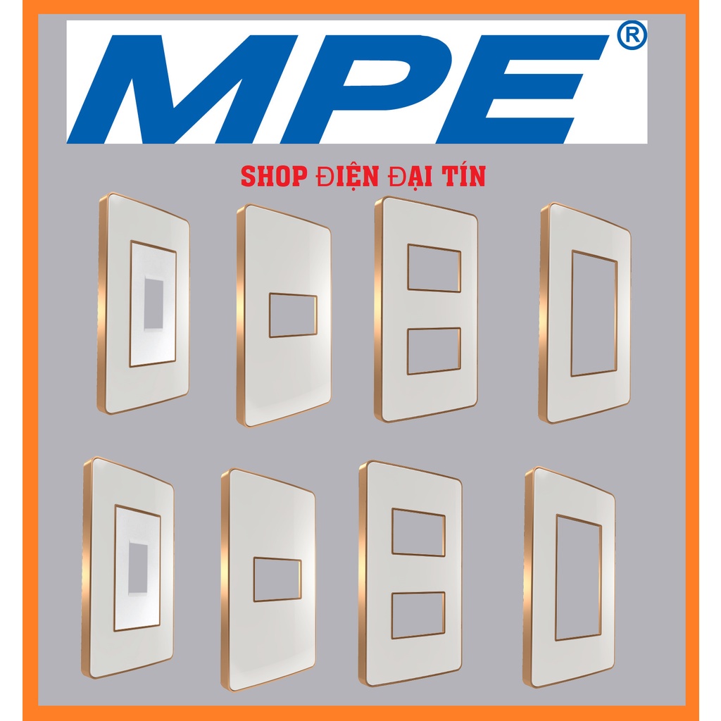Mặt công tắc, ổ cắm MPE viền vàng cao cấp A60