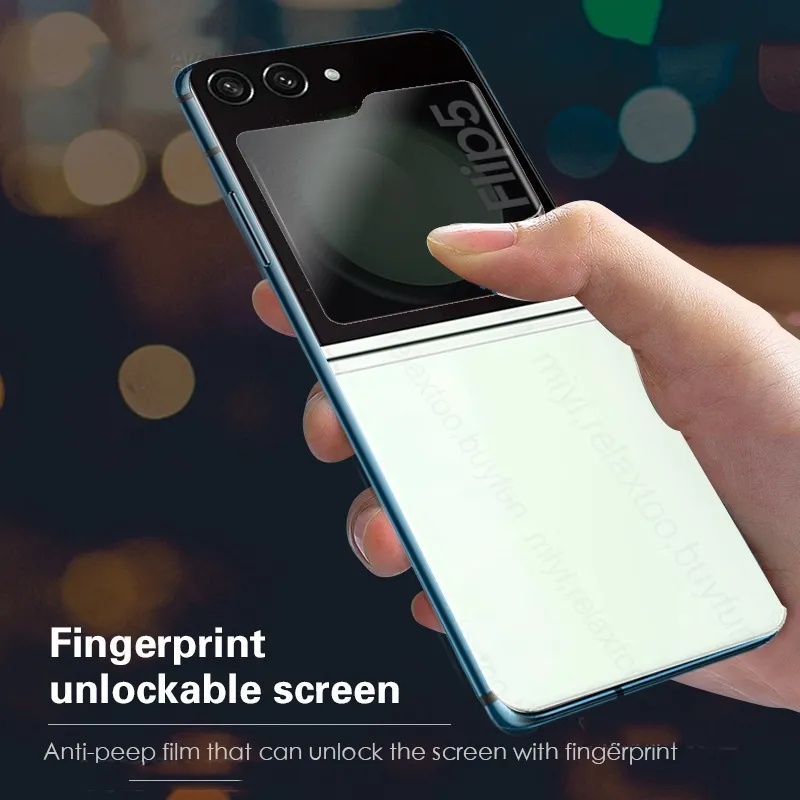 For samsung galaxy z flip 5 5G flip5 zflip5 Anti Spy Small Screen Protector Privacy Soft Hydrogel film Protective lens film