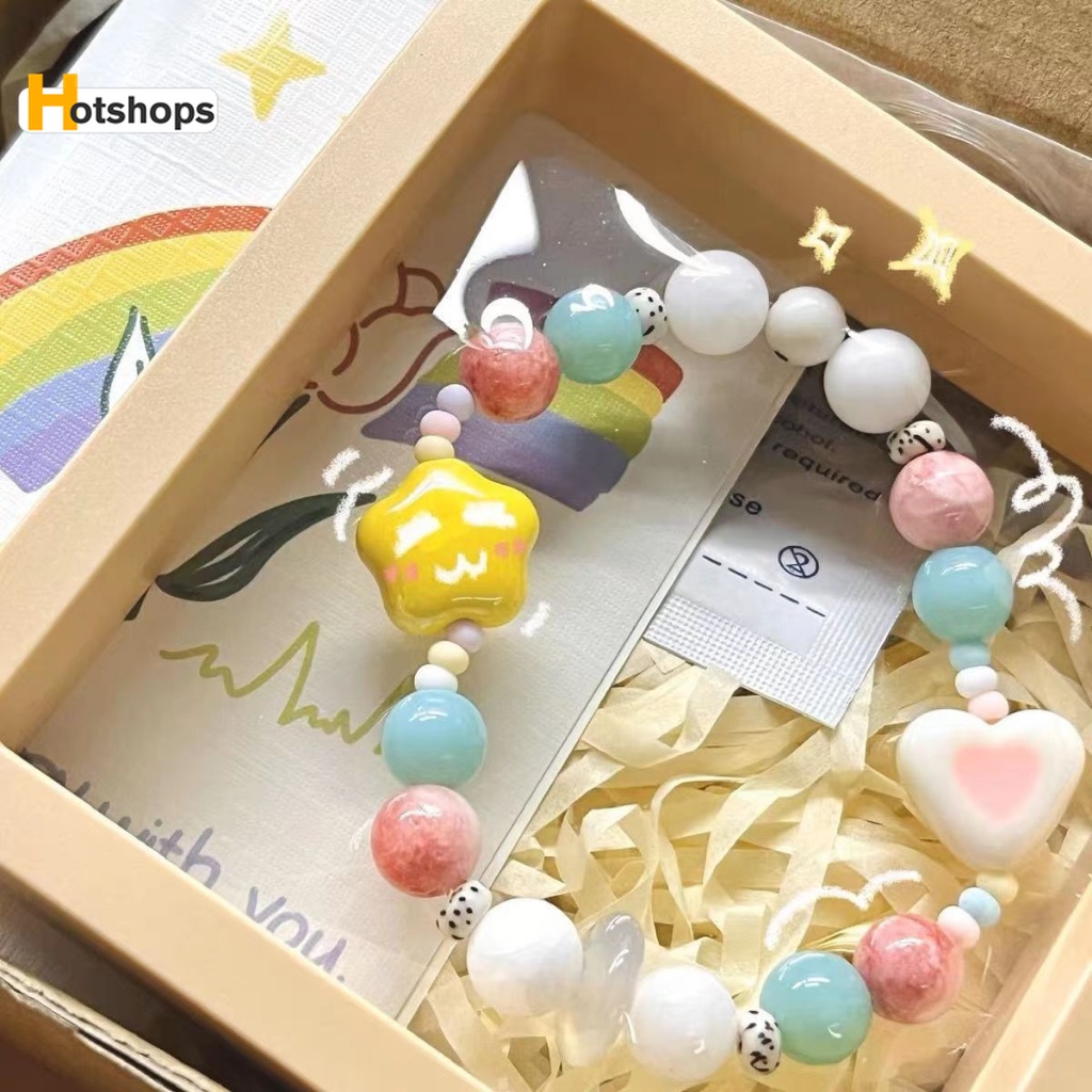 Ins bead bracelet star bead bracelet phụ kiện thời trang vòng tay cô gái quà tặng sinh nhật tinh tế
