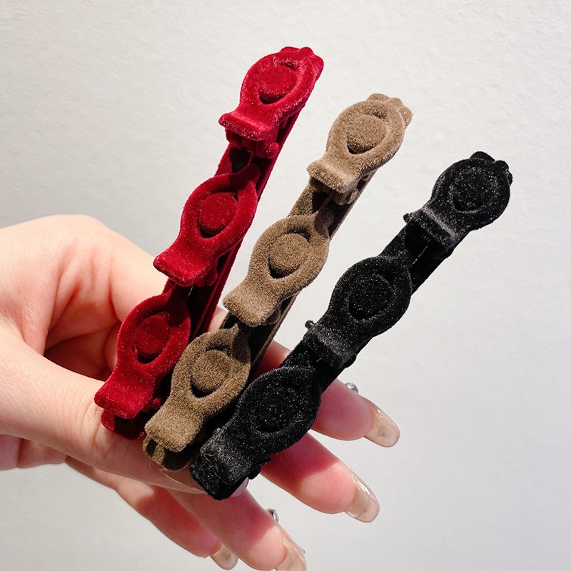 Kẹp Tóc Mái Phối Vải Nhung Độc Đáo Cho Nữ