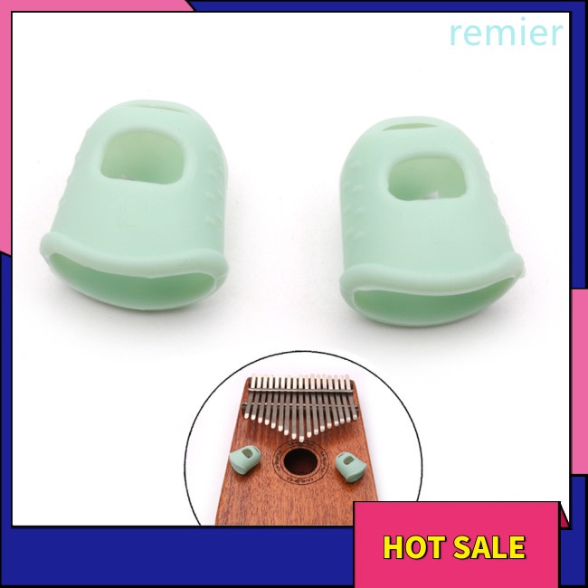 Re 1 cặp đàn guitar kalimba ngón tay cái chọn ngón tay bảo vệ silica gel cũi ngón tay đầu ngón tay nắp bảo vệ móng tay