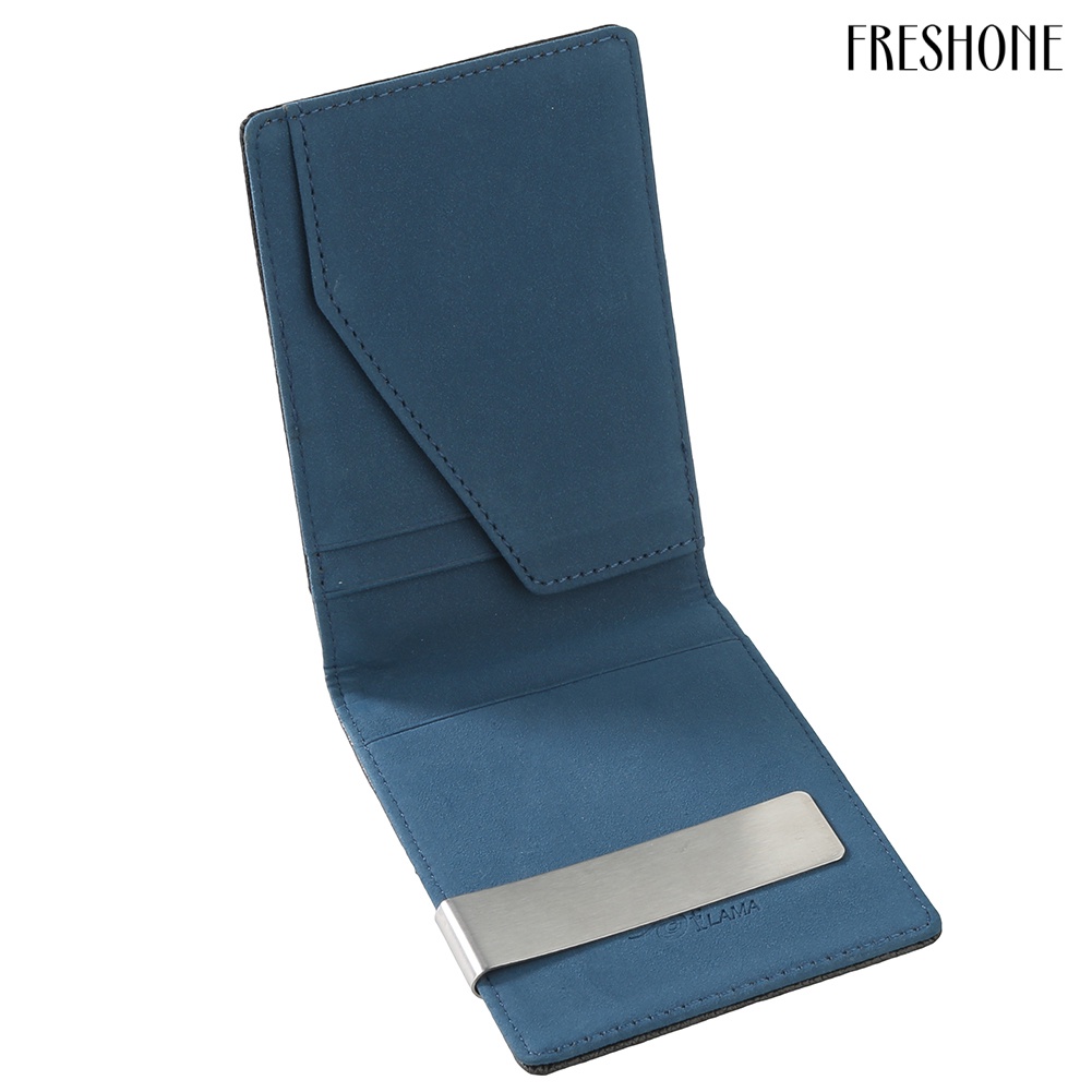 New arrivel men \ 's fashion faux leather money clip slim wallet id chủ thẻ tín dụng