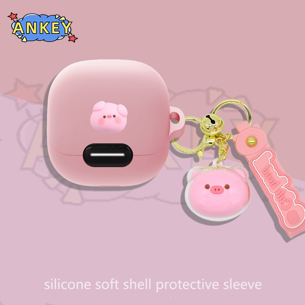 Ốp Vỏ Bảo Vệ Hộp Sạc Tai Nghe anker soundcore Lity 4 nc / Lility air 2 pro Bằng Silicon Mềm Hình Chú Heo Dễ Thương