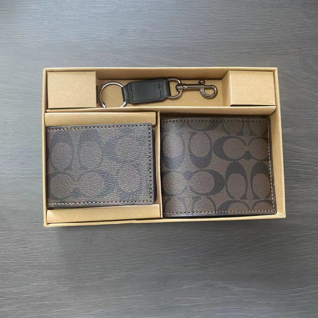 Ví nam wallte ngắn bằng da c0ach