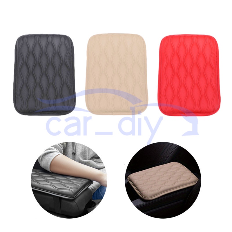 Universal car armrest box pad pu leather center console arm rest non-slip mat đệm bảo vệ chiều cao nắp đậy phụ kiện ô tô
