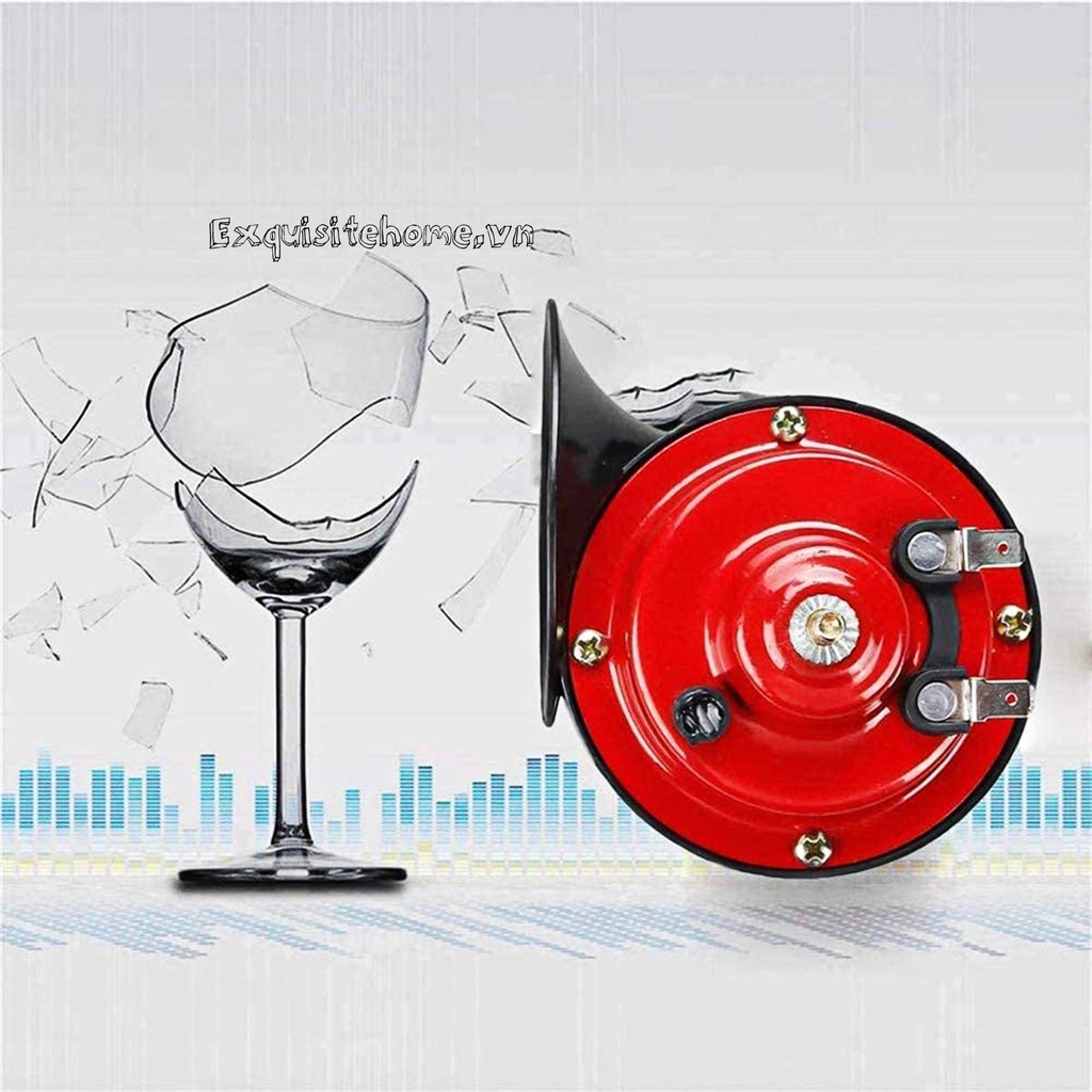 Còi điện tử loa cảnh báo âm thanh bass 120db cho xe tải ô tô xe máy