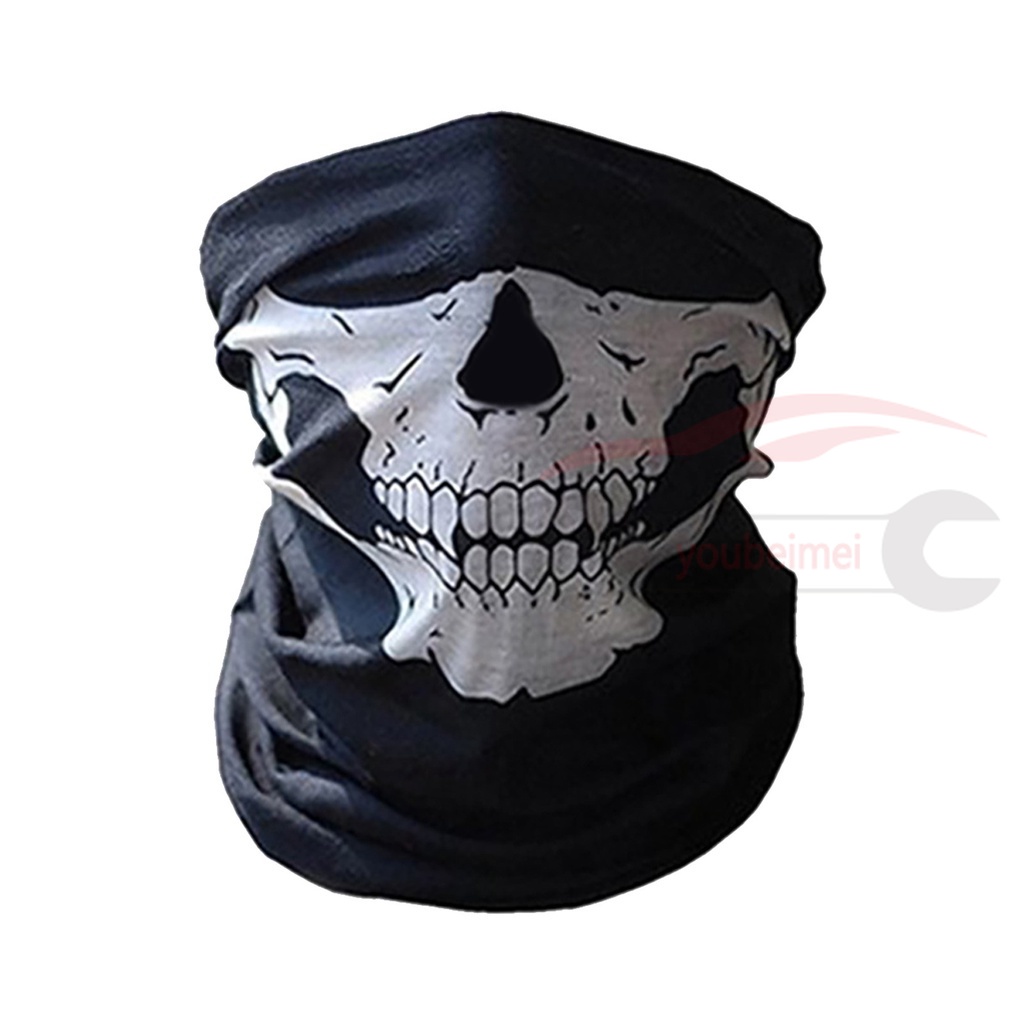Mặt nạ huấn luyện xe máy ngoài trời cool skull bike scarf mask bandana motor bike sport scarf neck warmer winter halloween