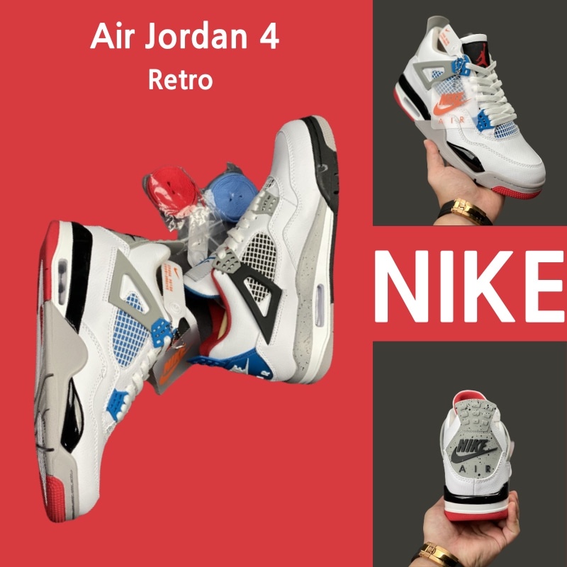 （Sản phẩm chính hãng）Nike Air Jordan 4 Retro 100% original sneakers sneakers giày chạy bộ giày nike