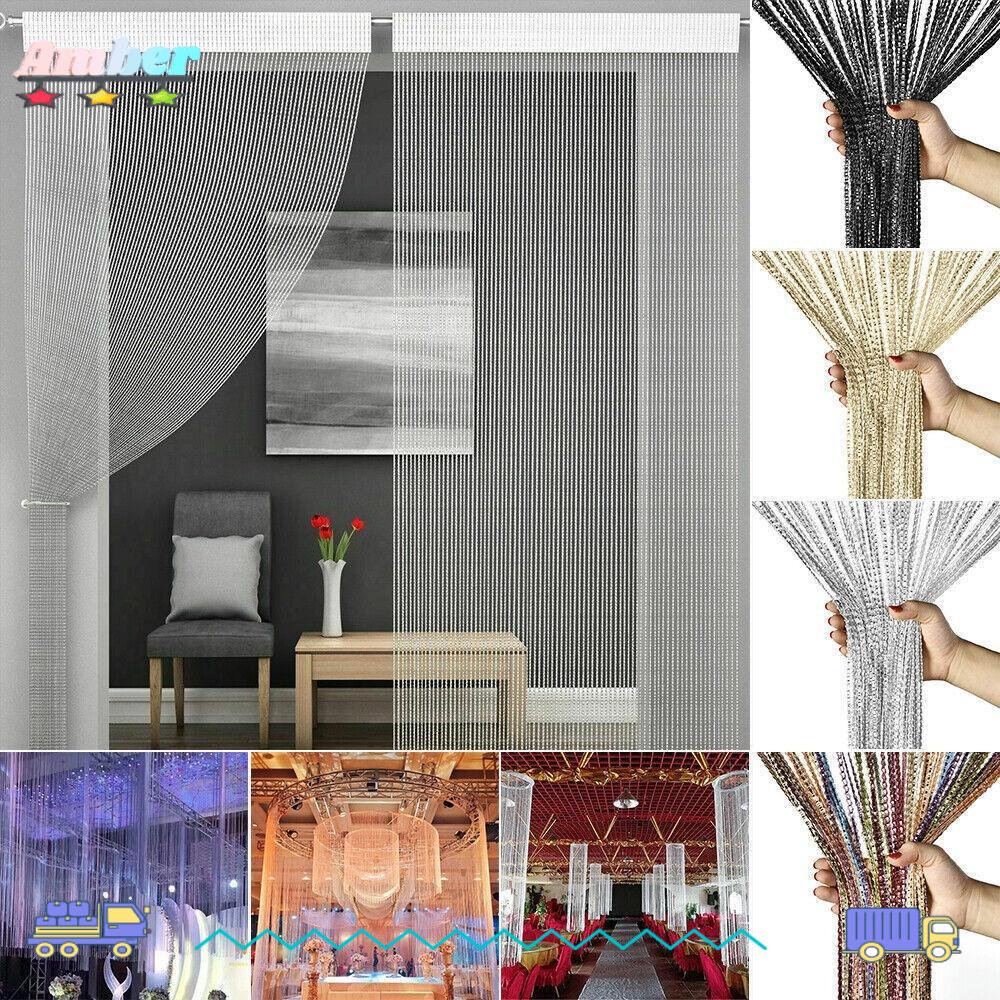 Amber treo rèm cườm màn hình mùa hè 100 * 200cm bảng điều khiển phòng khách đám cưới cửa ngăn cửa sổ rèm cửa sổ