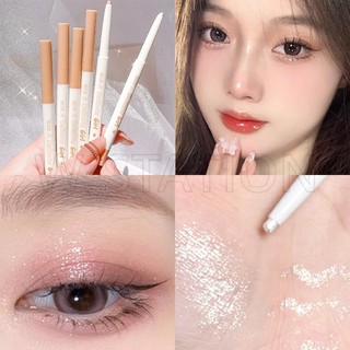 6 màu matte glitter lying silkworm pen / face eye shimmer highlight makeup pigments / waterproof lasting diamond shiny brighten eyeliner eyeshadow stick / eye makeup cosmetic