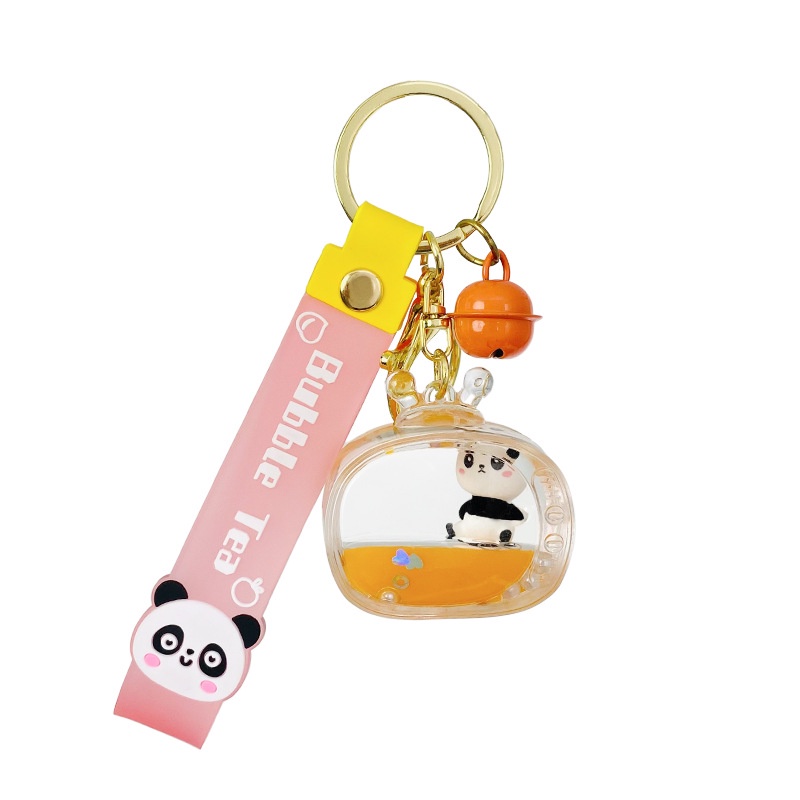 Hoạt Hình Móc Khóa Hình Gấu Trúc / Bình Sữa Đáng Yêu