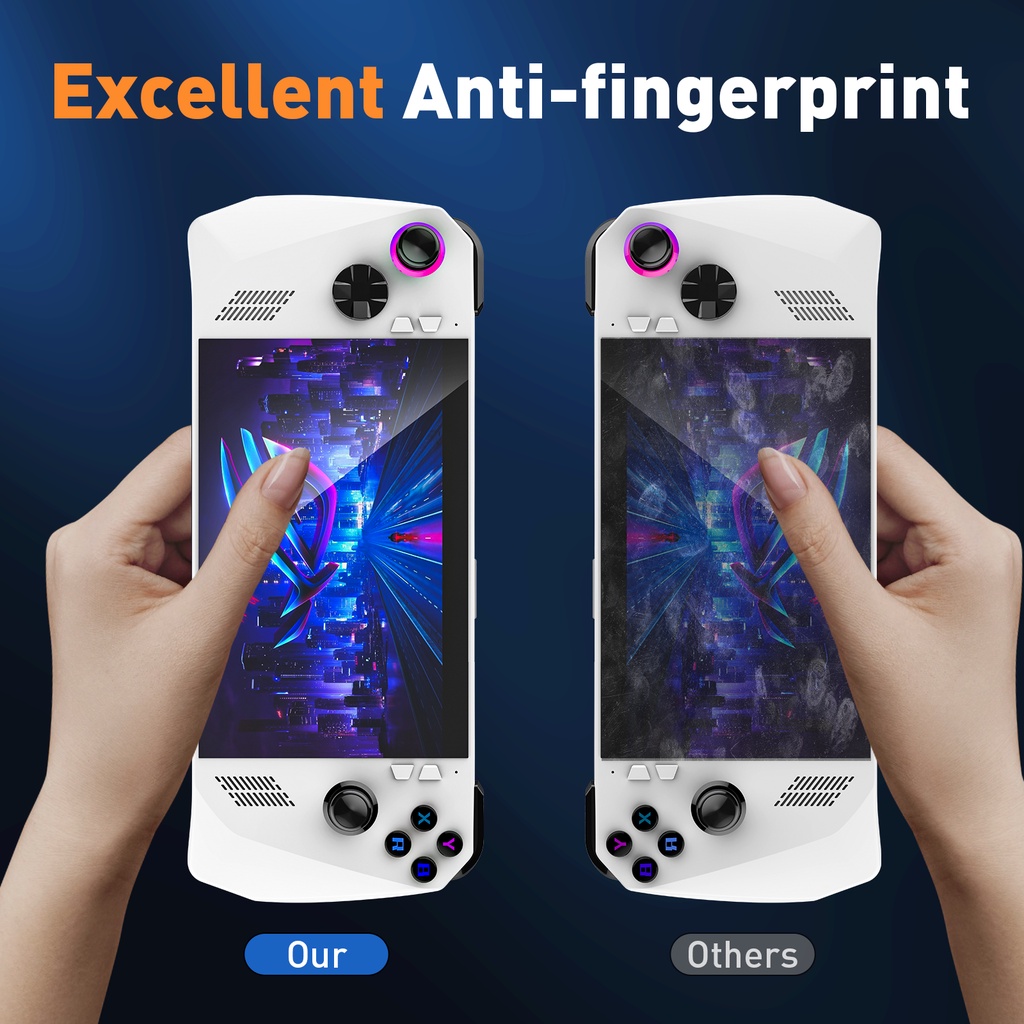 For rog ally tempered film hd anti-explosion anti-blue light full screen protection film for rog ally film tool phụ kiện
