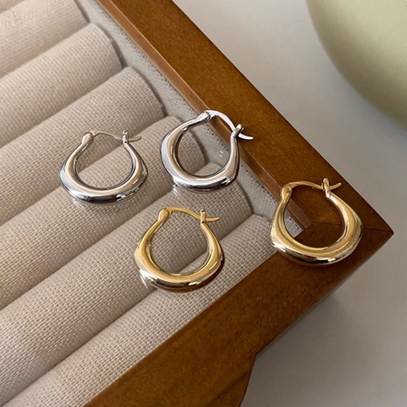 Bông tai WE FLOWER bạc 925 hình tròn cổ điển thời trang cho nữ