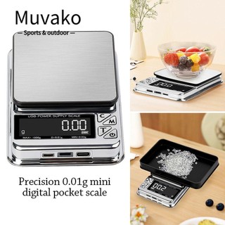 Muvako Cân bỏ túi kỹ thuật số mini lcd cho đồ trang sức cân điện tử vàng
