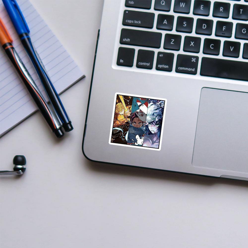 100 cái anime demon slayer: kimetsu no yaiba the movie: mugen train stickers cho mũ bảo hiểm xe đạp tài khoản tay bút chì hộp đề can lanlanstickersworld