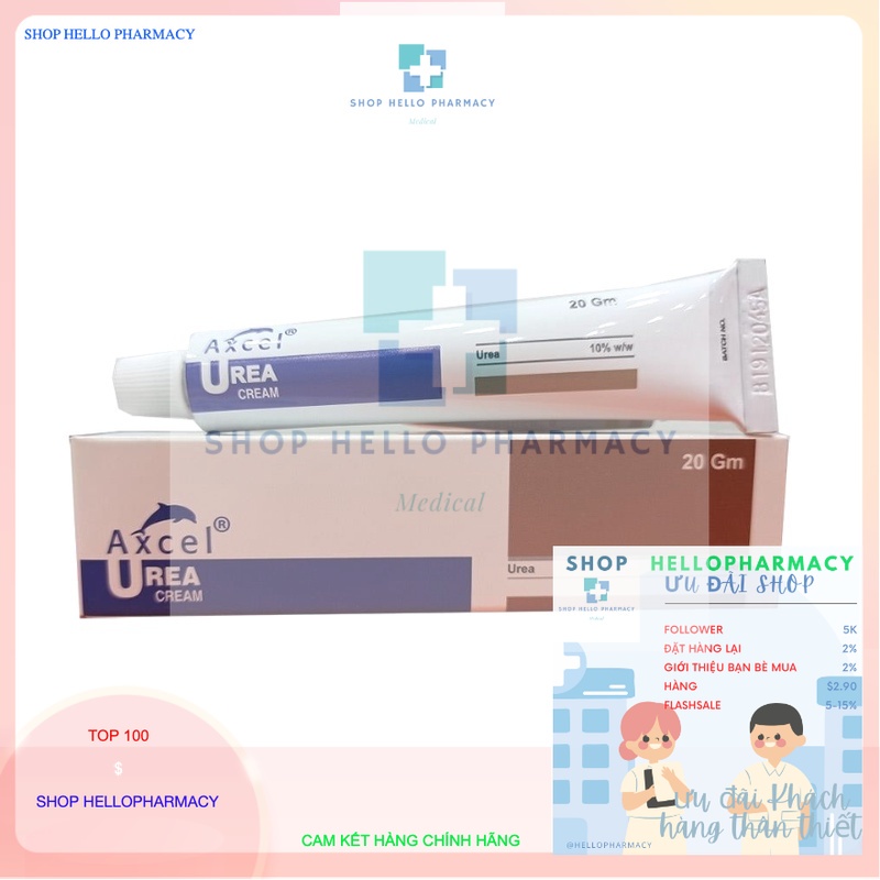 Kem bôi ngoài da AXCEL UREA CREAM, tuýp 20g