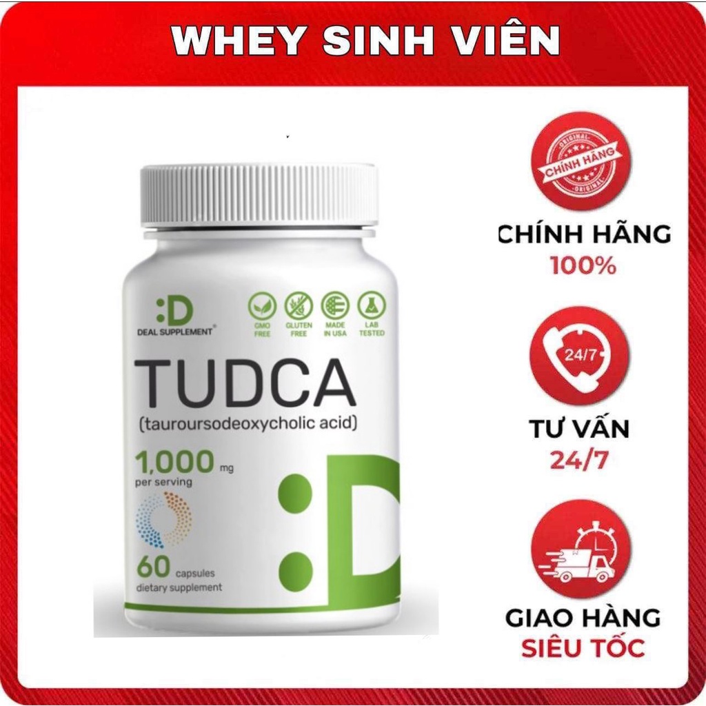 Deal Supplement Tudca 1000mg (60 viên) - thực phẩm bổ sung giải độ.c gan. hỗ trợ sức khỏe