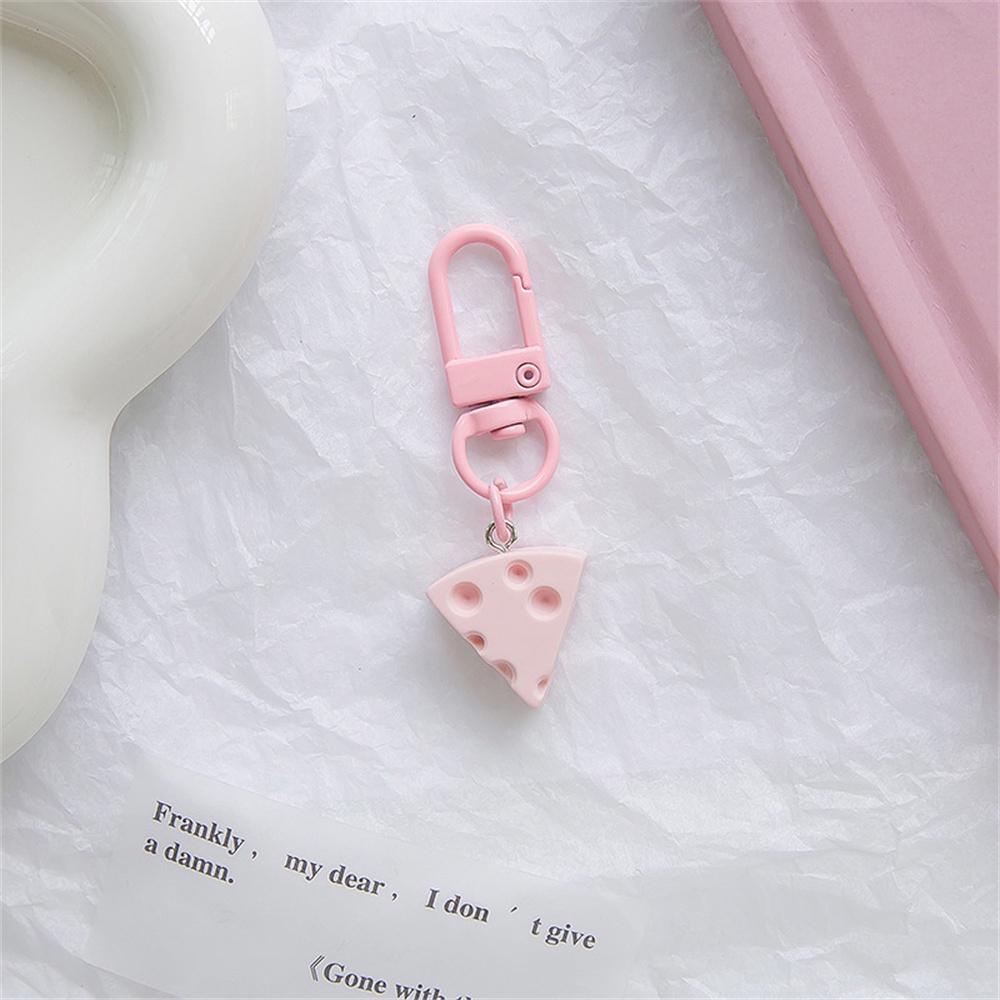 Phim hoạt hình dễ thương mô phỏng phô mai móc chìa khóa mãng cầu đồ trang sức trái tim nữ tính đồ ăn ngọt túi chơi mặt dây chuyền