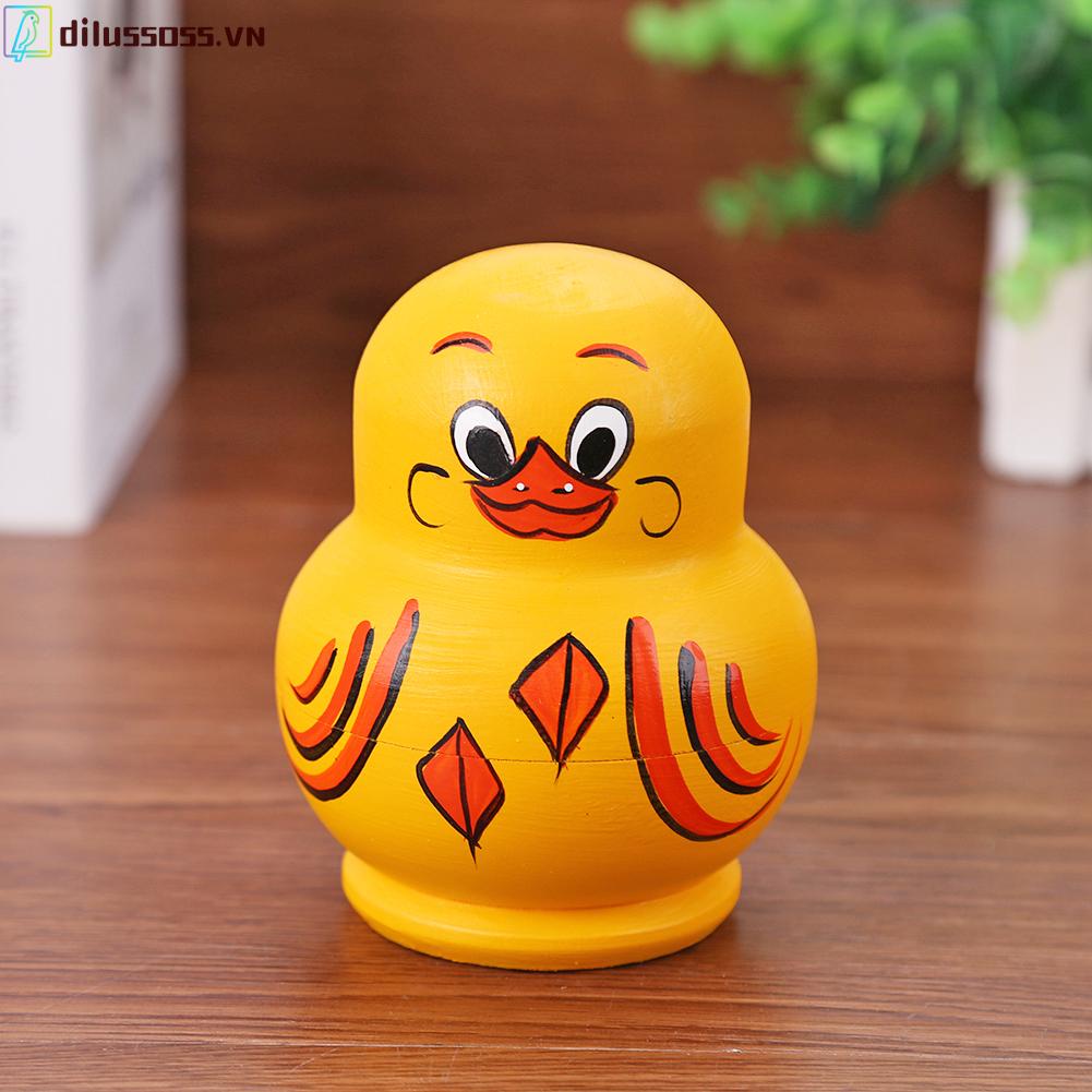 10 lớp đồ chơi vịt vàng matryoshka nga làm tổ búp bê babushka