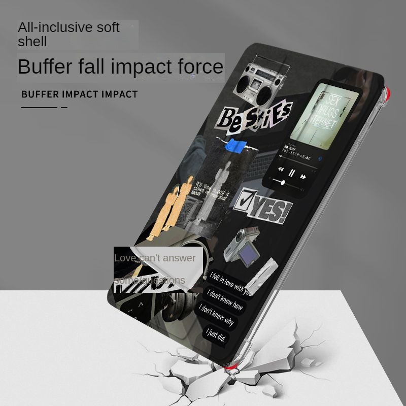 Dành cho ipad 2021 pro 11 vỏ bảo vệ gen9 / 8 / 710.2 vintage boys mini6 trong suốt gen5 / 6 9.7 anti drop air4 / 5 10.9 trifold 2022 gen 10 10.9 cartoon ipad case