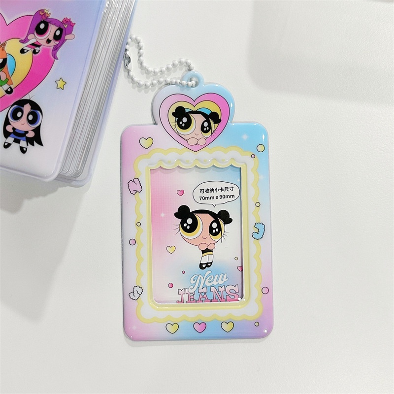 Hàn quốc newjeans nữ cảnh sát bay dễ thương bộ thẻ pvc 3 inch thẻ nhỏ thẻ ăn trưa lưu trữ thẻ túi hiển thị mặt dây chuyền