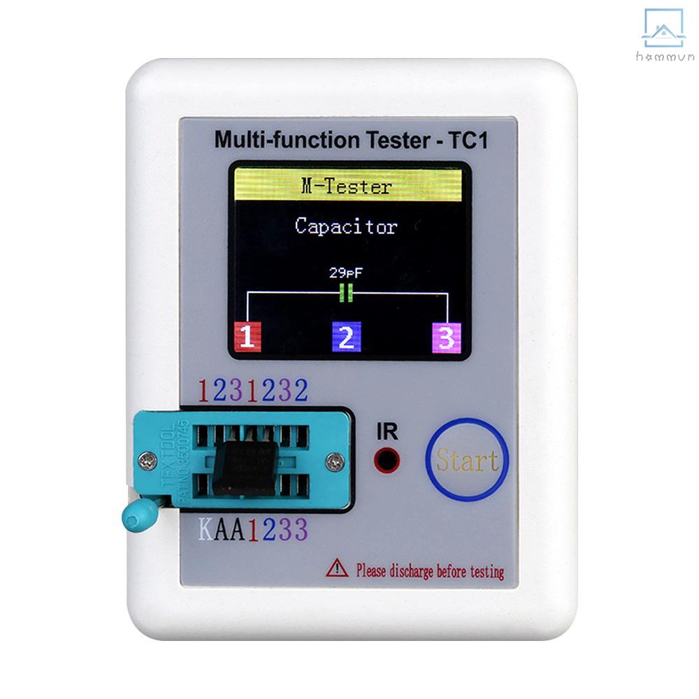 Màn hình đầy màu sắc transistor tester multi-function tft backlight didoe triode điện dung điện trở detector điện cảm mosfet npn pnp triac mos máy dò hiệu chuẩn tự động #hom