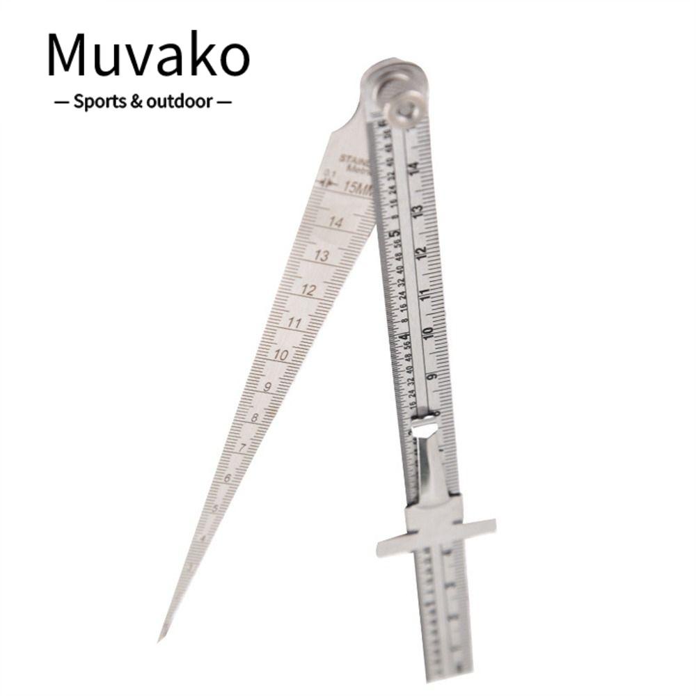 Thước đo côn hàn MUVAKO khoảng cách/độ sâu bằng thép không gỉ số liệu/ inch