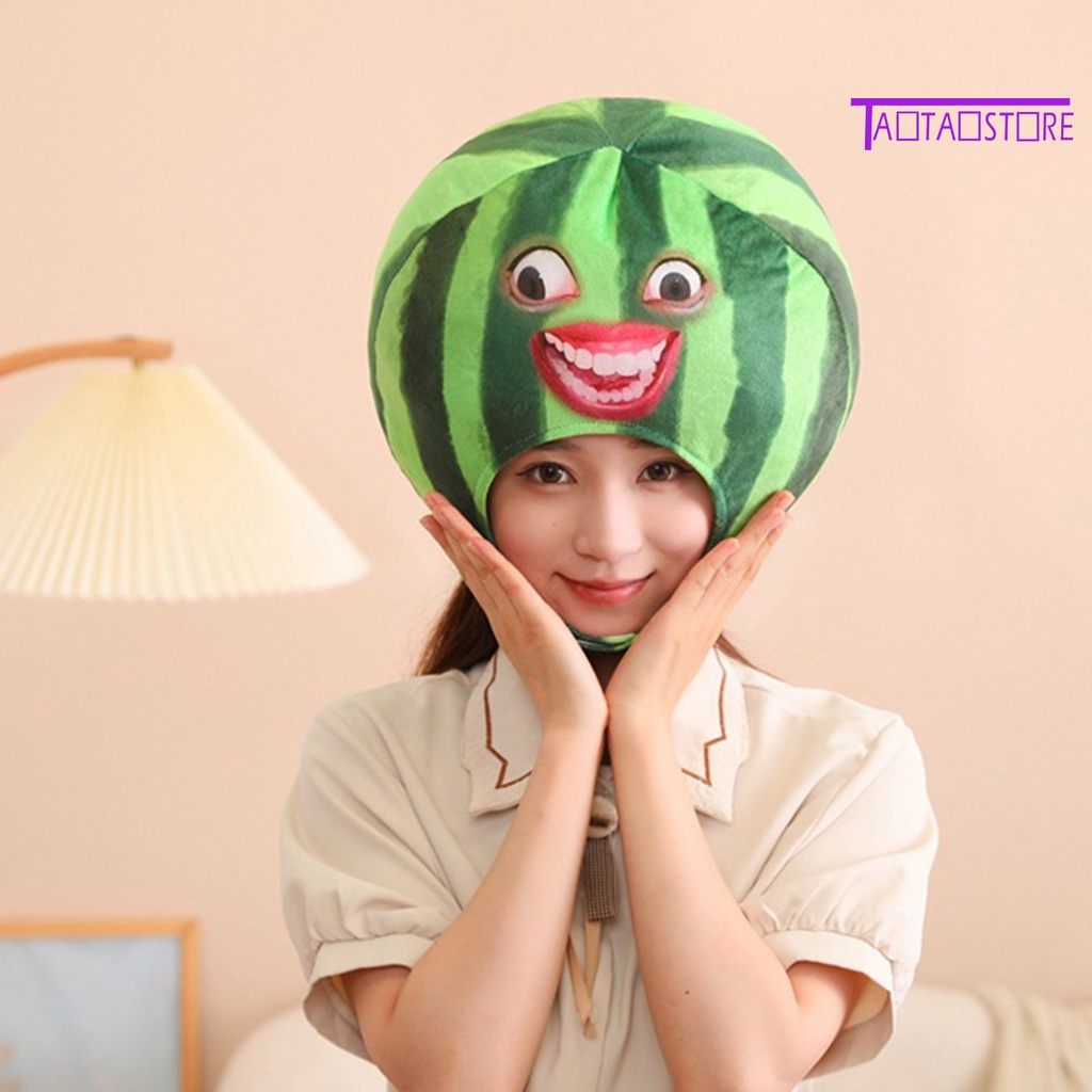 Vui nhộn dưa hấu phim hoạt hình mũ sang trọng trái cây đội đầu cross-dressing mũ nón trang trí đạo cụ chụp ảnh tự sướng cosplay trang phục phụ kiện đạo cụ biểu diễn