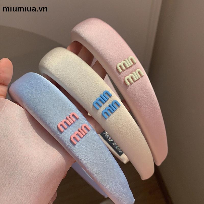 miumiua🔮Băng Đô Cài Tóc Bằng Xốp Nâng Chiều Cao Màu Sắc Tương Phản Xinh Xắn Cho Nữ 2023